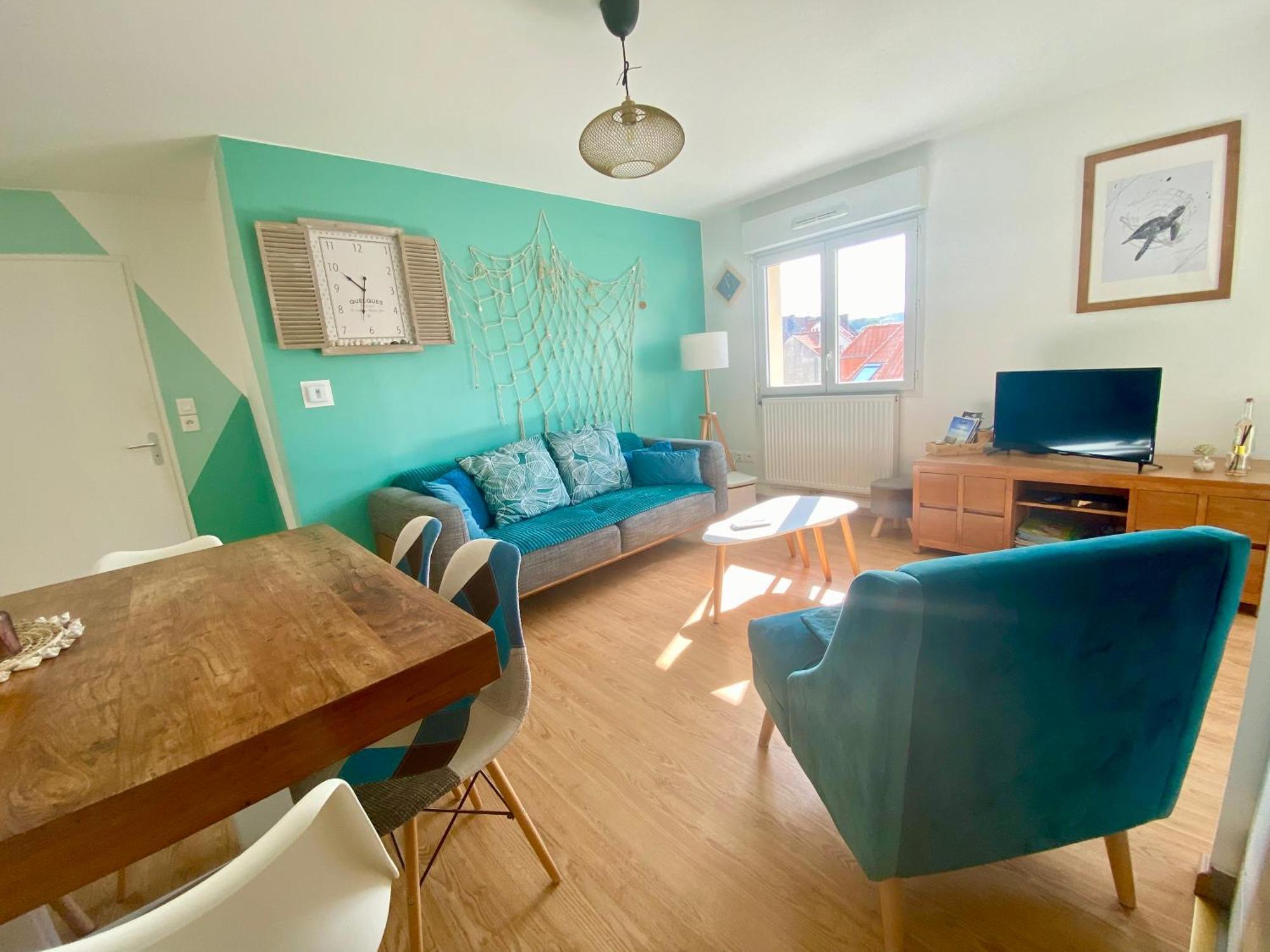 Fl'Heurt De Mer Appartement Au Pied De La Plage, Vue Mer Le Portel Exteriör bild